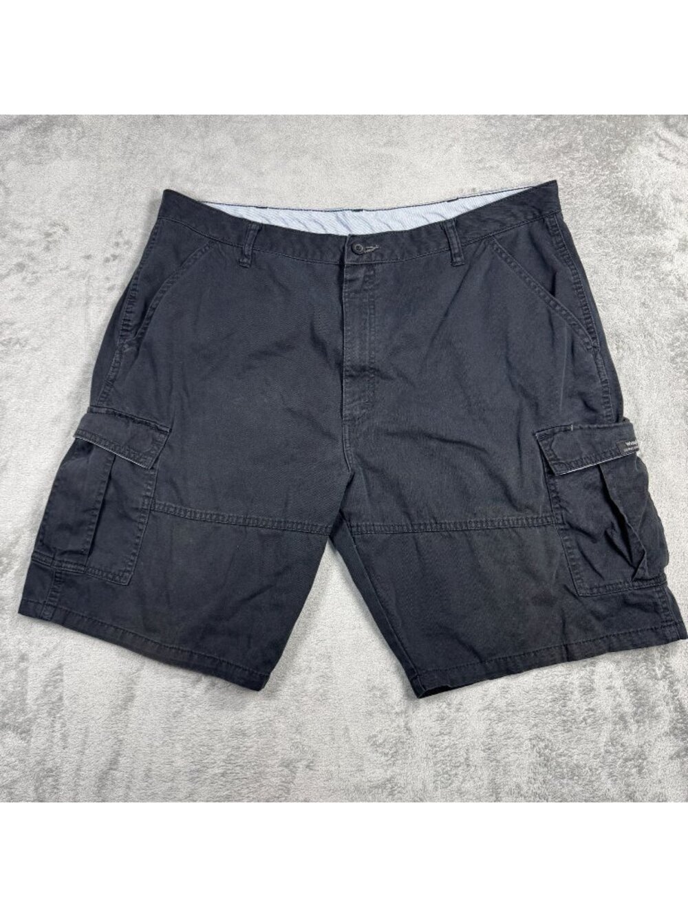 Y2K Grunge Baggy Wrangler Cargo Shorts Mens 40 Black Gorpcore Utility Casual